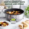 imageGreenPan Elite 6QT Electric Skillet Sear Saute StirFry Cook Rice Healthy Ceramic Nonstick Dishwasher Safe Parts Easytouse LED Display PFOA and PFA Free Smart Pot Stainless SteelStainless Steel