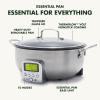 imageGreenPan Elite 6QT Electric Skillet Sear Saute StirFry Cook Rice Healthy Ceramic Nonstick Dishwasher Safe Parts Easytouse LED Display PFOA and PFA Free Smart Pot Stainless SteelStainless Steel