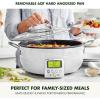 imageGreenPan Elite 6QT Electric Skillet Sear Saute StirFry Cook Rice Healthy Ceramic Nonstick Dishwasher Safe Parts Easytouse LED Display PFOA and PFA Free Smart Pot Stainless SteelCream White