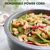 imageGreenPan Elite 6QT Electric Skillet Sear Saute StirFry Cook Rice Healthy Ceramic Nonstick Dishwasher Safe Parts Easytouse LED Display PFOA and PFA Free Smart Pot Stainless SteelGraphite