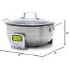 imageGreenPan Elite 6QT Electric Skillet Sear Saute StirFry Cook Rice Healthy Ceramic Nonstick Dishwasher Safe Parts Easytouse LED Display PFOA and PFA Free Smart Pot Stainless SteelStainless Steel