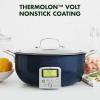 imageGreenPan Elite 6QT Electric Skillet Sear Saute StirFry Cook Rice Healthy Ceramic Nonstick Dishwasher Safe Parts Easytouse LED Display PFOA and PFA Free Smart Pot Stainless SteelOxford Blue