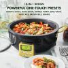 imageGreenPan Elite 6QT Electric Skillet Sear Saute StirFry Cook Rice Healthy Ceramic Nonstick Dishwasher Safe Parts Easytouse LED Display PFOA and PFA Free Smart Pot Stainless SteelGold