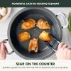 imageGreenPan Elite 6QT Electric Skillet Sear Saute StirFry Cook Rice Healthy Ceramic Nonstick Dishwasher Safe Parts Easytouse LED Display PFOA and PFA Free Smart Pot Stainless SteelPonderosa Pine