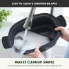 imageGreenPan Elite 8in1 Programmable 6QT Electric Slow Cooker Dishwasher Safe Lid ampamp Removable Crock PFASFree Healthy Ceramic Nonstick MultiCooker Sear Saut Brown Steam Basket Roast GoldBlack