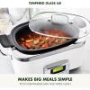 imageGreenPan Elite 8in1 Programmable 6QT Electric Slow Cooker Dishwasher Safe Lid ampamp Removable Crock PFASFree Healthy Ceramic Nonstick MultiCooker Sear Saut Brown Steam Basket Roast GoldCream White