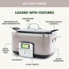 imageGreenPan Elite 8in1 Programmable 6QT Electric Slow Cooker Dishwasher Safe Lid ampamp Removable Crock PFASFree Healthy Ceramic Nonstick MultiCooker Sear Saut Brown Steam Basket Roast GoldClay