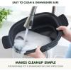 imageGreenPan Elite 8in1 Programmable 6QT Electric Slow Cooker Dishwasher Safe Lid ampamp Removable Crock PFASFree Healthy Ceramic Nonstick MultiCooker Sear Saut Brown Steam Basket Roast GoldCream White