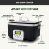 imageGreenPan Elite 8in1 Programmable 6QT Electric Slow Cooker Dishwasher Safe Lid ampamp Removable Crock PFASFree Healthy Ceramic Nonstick MultiCooker Sear Saut Brown Steam Basket Roast GoldBlack