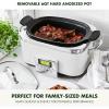 imageGreenPan Elite 8in1 Programmable 6QT Electric Slow Cooker Dishwasher Safe Lid ampamp Removable Crock PFASFree Healthy Ceramic Nonstick MultiCooker Sear Saut Brown Steam Basket Roast GoldCream White