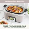 imageGreenPan Elite 8in1 Programmable 6QT Electric Slow Cooker Dishwasher Safe Lid ampamp Removable Crock PFASFree Healthy Ceramic Nonstick MultiCooker Sear Saut Brown Steam Basket Roast GoldClay