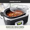 imageGreenPan Elite 8in1 Programmable 6QT Electric Slow Cooker Dishwasher Safe Lid ampamp Removable Crock PFASFree Healthy Ceramic Nonstick MultiCooker Sear Saut Brown Steam Basket Roast GoldBlack