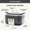imageGreenPan Elite 8in1 Programmable 6QT Electric Slow Cooker Dishwasher Safe Lid ampamp Removable Crock PFASFree Healthy Ceramic Nonstick MultiCooker Sear Saut Brown Steam Basket Roast GoldGraphite