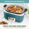 imageGreenPan Elite 8in1 Programmable 6QT Electric Slow Cooker Dishwasher Safe Lid ampamp Removable Crock PFASFree Healthy Ceramic Nonstick MultiCooker Sear Saut Brown Steam Basket Roast GoldDeep Teal