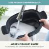 imageGreenPan Elite 8in1 Programmable 6QT Electric Slow Cooker Dishwasher Safe Lid ampamp Removable Crock PFASFree Healthy Ceramic Nonstick MultiCooker Sear Saut Brown Steam Basket Roast GoldDeep Teal