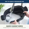 imageGreenPan Elite 8in1 Programmable 6QT Electric Slow Cooker Dishwasher Safe Lid ampamp Removable Crock PFASFree Healthy Ceramic Nonstick MultiCooker Sear Saut Brown Steam Basket Roast GoldOxford Blue