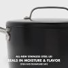 imageGreenPan GP5 Hard Anodized Advanced Healthy Ceramic Nonstick 8QT Stock Pot with Insulated Lid PFASFree Induction Dishwasher Safe Oven ampamp Broiler Safe Black8QT Saucepan Pot with Lid