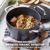 imageGreenPan GP5 Hard Anodized Advanced Healthy Ceramic Nonstick 8QT Stock Pot with Insulated Lid PFASFree Induction Dishwasher Safe Oven ampamp Broiler Safe Black8QT Saucepan Pot with Lid