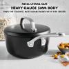 imageGreenPan GP5 Hard Anodized Advanced Healthy Ceramic Nonstick 8QT Stock Pot with Insulated Lid PFASFree Induction Dishwasher Safe Oven ampamp Broiler Safe Black2QT Saucepan Pot with Lid