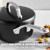imageGreenPan GP5 Hard Anodized Advanced Healthy Ceramic Nonstick 8QT Stock Pot with Insulated Lid PFASFree Induction Dishwasher Safe Oven ampamp Broiler Safe Black2QT Saucepan Pot with Lid