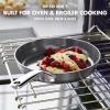 imageGreenPan GP5 Stainless Steel 5Ply Healthy Ceramic Nonstick 8quot Frying Pan Skillet Scratch Resistant Induction Dishwasher ampamp Oven Safe PFASFree