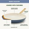 imageGreenPan Hard Anodized Healthy Ceramic Nonstick 10 Piece Cookware Pots and Pans Set GoldTone Stainless Steel Handles PFAS ampamp PFOAFree Dishwasher Safe Oven ampamp Broiler Safe BlackOcean Blue