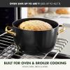 imageGreenPan Hard Anodized Healthy Ceramic Nonstick 10 Piece Cookware Pots and Pans Set GoldTone Stainless Steel Handles PFAS ampamp PFOAFree Dishwasher Safe Oven ampamp Broiler Safe BlackBlack