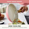 imageGreenPan Hard Anodized Healthy Ceramic Nonstick 10 Piece Cookware Pots and Pans Set GoldTone Stainless Steel Handles PFAS ampamp PFOAFree Dishwasher Safe Oven ampamp Broiler Safe BlackCoral