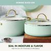 imageGreenPan Hard Anodized Healthy Ceramic Nonstick 10 Piece Cookware Pots and Pans Set GoldTone Stainless Steel Handles PFAS ampamp PFOAFree Dishwasher Safe Oven ampamp Broiler Safe BlackJulep Green