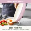 imageGreenPan Hard Anodized Healthy Ceramic Nonstick 10 Piece Cookware Pots and Pans Set GoldTone Stainless Steel Handles PFAS ampamp PFOAFree Dishwasher Safe Oven ampamp Broiler Safe BlackBlush Pink