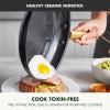 imageGreenPan Hard Anodized Healthy Ceramic Nonstick 10 Piece Cookware Pots and Pans Set GoldTone Stainless Steel Handles PFAS ampamp PFOAFree Dishwasher Safe Oven ampamp Broiler Safe BlackBlack