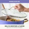 imageGreenPan Hard Anodized Healthy Ceramic Nonstick 10 Piece Cookware Pots and Pans Set GoldTone Stainless Steel Handles PFAS ampamp PFOAFree Dishwasher Safe Oven ampamp Broiler Safe BlackPeriwinkle