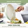 imageGreenPan Hard Anodized Healthy Ceramic Nonstick 10 Piece Cookware Pots and Pans Set GoldTone Stainless Steel Handles PFAS ampamp PFOAFree Dishwasher Safe Oven ampamp Broiler Safe BlackSage