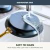 imageGreenPan Hard Anodized Healthy Ceramic Nonstick 10 Piece Cookware Pots and Pans Set GoldTone Stainless Steel Handles PFAS ampamp PFOAFree Dishwasher Safe Oven ampamp Broiler Safe BlackTwilight Blue