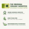 imageGreenPan Hard Anodized Healthy Ceramic Nonstick 10 Piece Cookware Pots and Pans Set GoldTone Stainless Steel Handles PFAS ampamp PFOAFree Dishwasher Safe Oven ampamp Broiler Safe BlackJulep Green