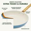 imageGreenPan Hard Anodized Healthy Ceramic Nonstick 10 Piece Cookware Pots and Pans Set GoldTone Stainless Steel Handles PFAS ampamp PFOAFree Dishwasher Safe Oven ampamp Broiler Safe BlackSky Blue