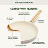 imageGreenPan Hard Anodized Healthy Ceramic Nonstick 8quot and 10quot Frying Pan Skillet Set Gold Handle PFASFree Dishwasher Safe Oven Safe TaupeCream White
