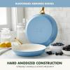 imageGreenPan Hard Anodized Healthy Ceramic Nonstick 8quot and 10quot Frying Pan Skillet Set Gold Handle PFASFree Dishwasher Safe Oven Safe TaupeSky Blue