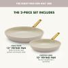 imageGreenPan Hard Anodized Healthy Ceramic Nonstick 8quot and 10quot Frying Pan Skillet Set Gold Handle PFASFree Dishwasher Safe Oven Safe TaupeTaupe