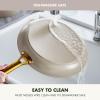imageGreenPan Hard Anodized Healthy Ceramic Nonstick 8quot and 10quot Frying Pan Skillet Set Gold Handle PFASFree Dishwasher Safe Oven Safe TaupeTaupe