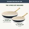 imageGreenPan Hard Anodized Healthy Ceramic Nonstick 8quot and 10quot Frying Pan Skillet Set Gold Handle PFASFree Dishwasher Safe Oven Safe TaupeTwilight Blue