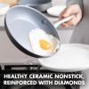 imageGreenPan Lima Hard Anodized 8quot Frying Pan Skillet Nonstick Ceramic Nonstick PFOA and PFASFree Nontoxic Pots and Pans Oven ampamp Broiler Safe Stainless Steel Handle Cookware for Eggs ampamp Omelet Gray8 Frying Pan Skillet Pack of 2