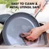 imageGreenPan Lima Hard Anodized Healthy Ceramic Nonstick 125quot Wok pan with Helper Handle PFASFree Oven Safe Gray
