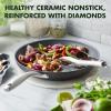 imageGreenPan Lima Hard Anodized Healthy Ceramic Nonstick 125quot Wok pan with Helper Handle PFASFree Oven Safe Gray