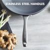 imageGreenPan Lima Hard Anodized Healthy Ceramic Nonstick 125quot Wok pan with Helper Handle PFASFree Oven Safe Gray