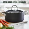imageGreenPan Lima Hard Anodized Healthy Ceramic Nonstick 18 Piece Cookware Bakeware Pots and Pans Set PFASFree Oven Safe Gray18 Piece Cookware Pots and Pans Set