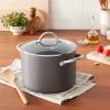 imageGreenPan Lima Hard Anodized Healthy Ceramic Nonstick 8QT Stock Pot with Lid PFASFree Oven Safe Gray