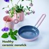 imageGreenPan Mini Healthy Ceramic Nonstick 5quot Round Egg Pan PFASFree Dishwasher Safe Stay Cool Handle BlackPink