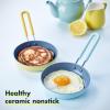 imageGreenPan Mini Healthy Ceramic Nonstick 5quot Round Egg Pan PFASFree Dishwasher Safe Stay Cool Handle BlackYellow