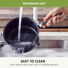 imageGreenPan Prime Chatham 1QT ampamp 2QT Saucepan Pot Set with Glass Lids Hard Anodized Diamond Infused Ceramic Nonstick PFASFree Dishwasher Safe Oven Safe Multipurpose Chefs Pan StayCool HandleBlackBlack